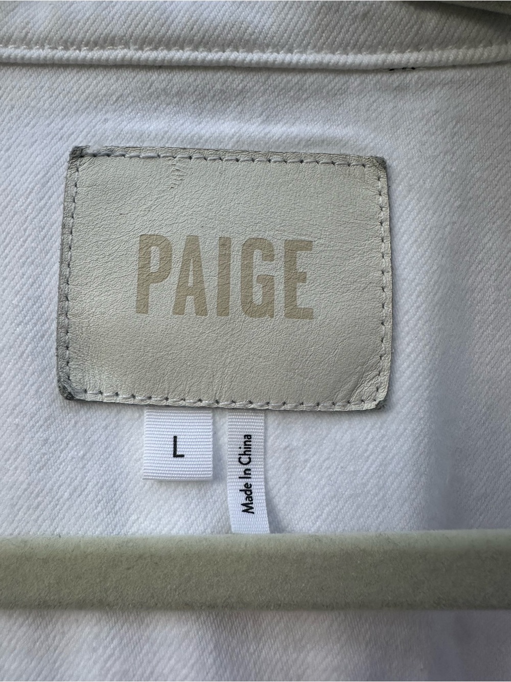 PAIGE White Denim Jean Jacket - Classic Button-Front - Picture 3 of 3